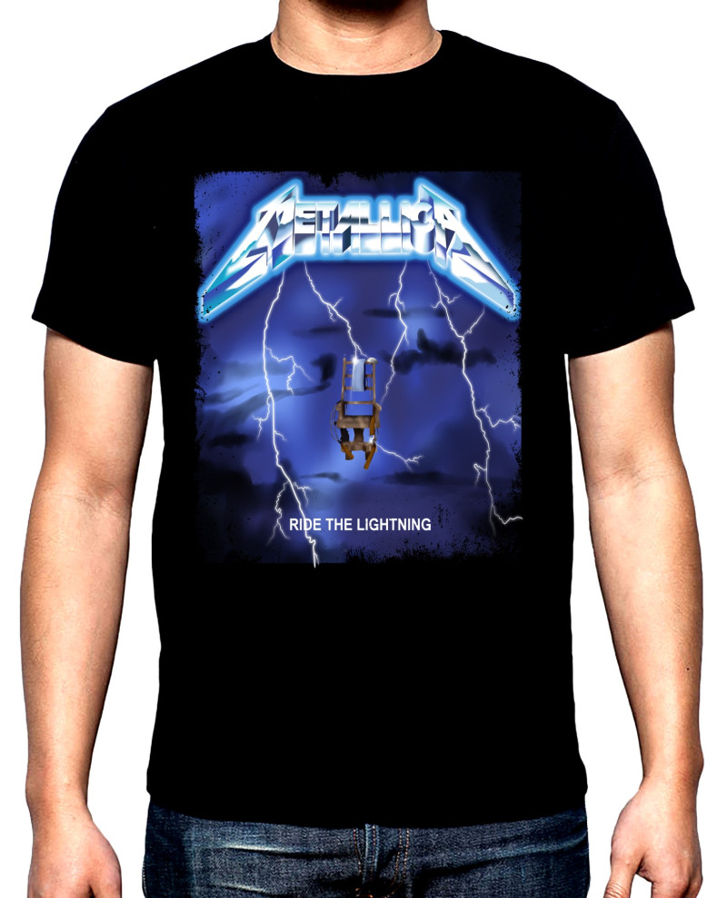 T-SHIRTS Metallica, Ride the lightning, men's  t-shirt, 100% cotton, S to 5XL